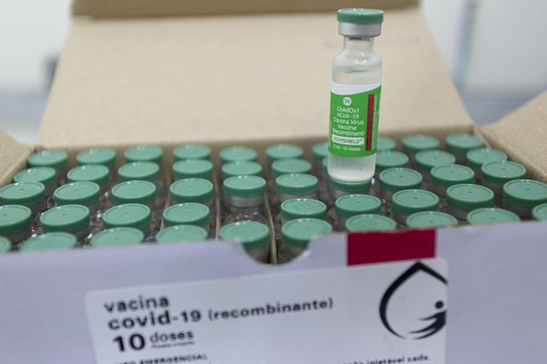 Doses da vacina contra o covid-19 Covaxin desenvolvida na Índia pelo laboratório Bharat Biotech