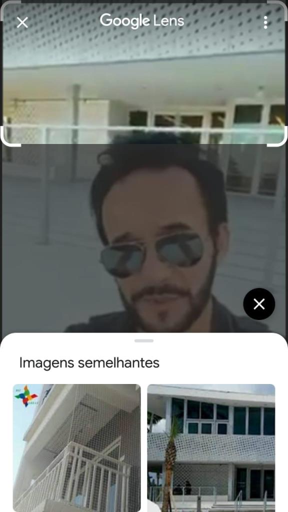 Captura de tela do vídeo verificado para começar a busca do local de gravação.