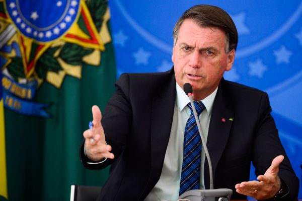 O ministro da Casa Civil, Braga Netto, e o presidente Jair Bolsonaro durante pronunciamento sobre pressão dos combustí­veis e a polí­tica de reajustes adotada pela Petrobras.