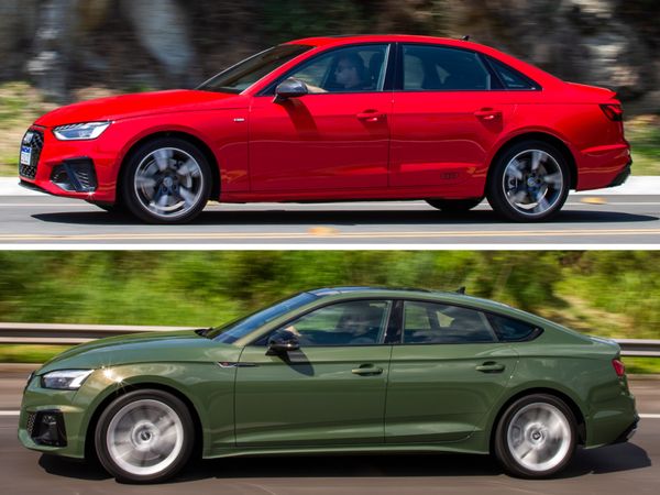 Audi A4 (vermelho) e A5 Sportback (verde): achar a posição para dirigir os novos modelos é fácil. Os comandos de regulagem dos bancos são elétricos e há memórias para registrar as preferências de diferentes
usuários.