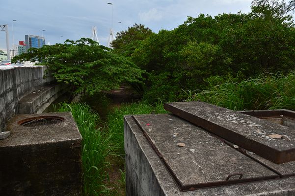 Criminosos usam área debaixo da Ponte da Passagem e manguezal para descartar resíduos oriundos dos furtos de fios de cobre na região da Ufes  por Fernando Madeira