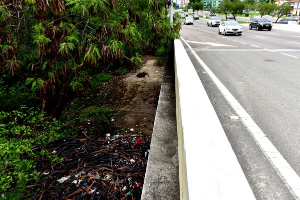 Criminosos usam área debaixo da Ponte da Passagem e manguezal para descartar resíduos oriundos dos furtos de fios de cobre na região da Ufes  por Fernando Madeira