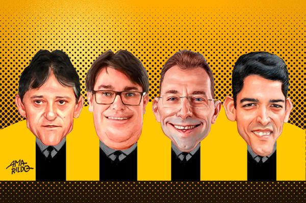 Da esquerda para a direita: Mário Sérgio Lubiana, Luciano Pingo, Fabrício Petri e Victor Coelho: os mais cotados para a presidência da Amunes