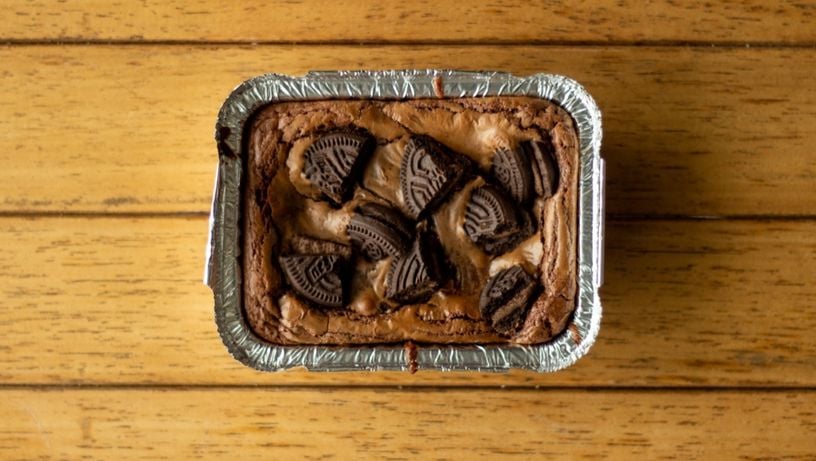 Brownie de Nutella com biscoito Negresco da Kaffa Cafeteria, em Vitória