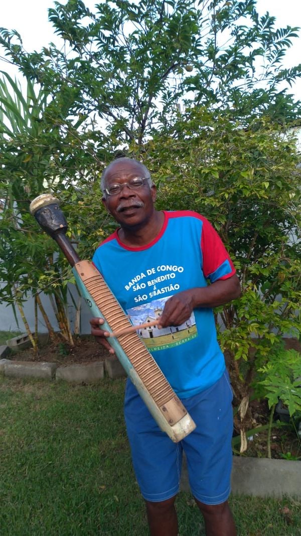 Mestre Zé Bento é fundador da primeira banda de Congo Mirim do ES 