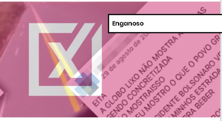 Vídeo atribuiu exclusivamente ao governo Bolsonaro atos que também são da gestão estadual. E credita ao governo federal obras de pavimentação realizadas em governos anteriores