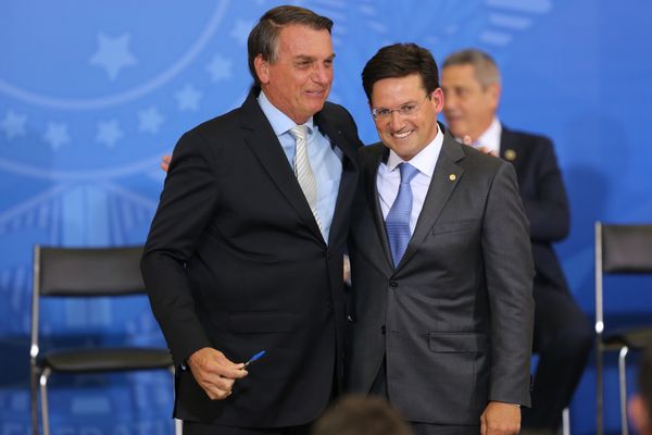 Presidente Jair Bolsonaro na Cerimônia de posse do Ministro de Estado da Cidadania, Joao Roma