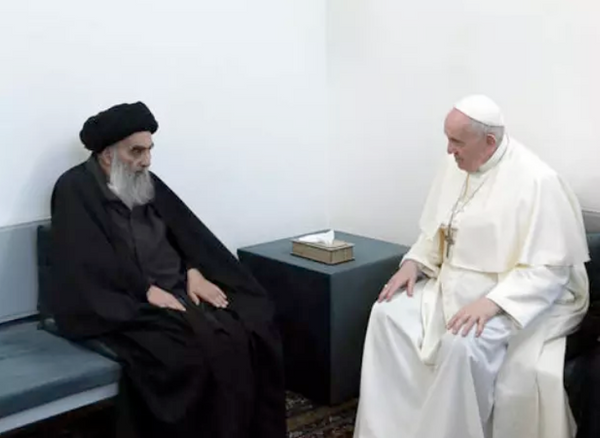 Papa e al-Sistani se reuniram em Najaf, ao sul do Iraque