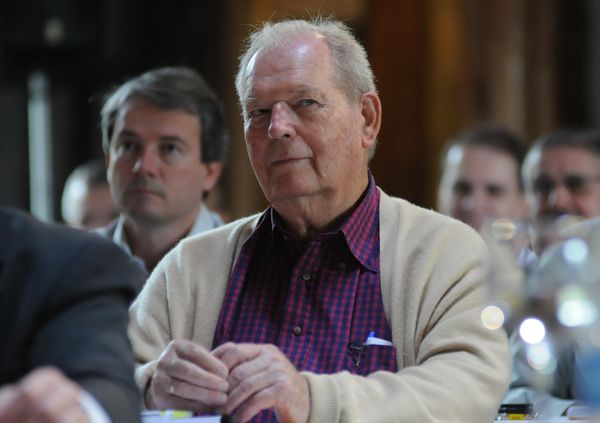 Data: 10/12/2010 - ES - Domingos Martins - Erling Lorentzen, chairman, durante a abertura do 5º Encontro de Lideranças Empresariais por Carlos Alberto Silva