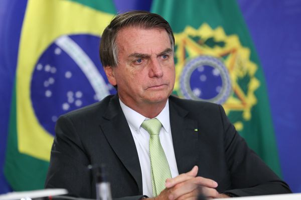 Presidente Jair Bolsonaro, em conferência no Palácio do Planalto