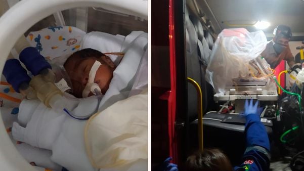 Bombeiros resgatam recém-nascida que precisava ser levada ao Hospital Infantil