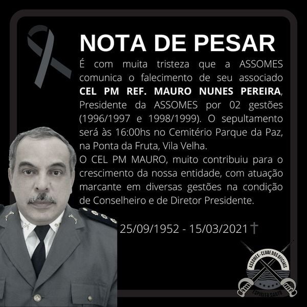 Coronel da PM foi presidente da Assomes por duas gestões