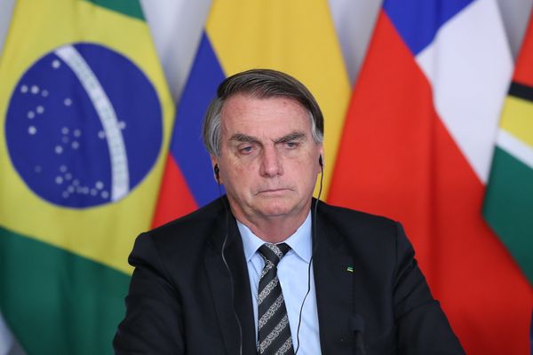 Jair Bolsonaro em reunião extraordinária de Presidentes do PROSUL (videoconferência).