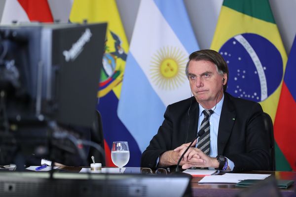 Presidente Jair Bolsonaro na VI Reunião Extraordinária de Presidentes do PROSUL (videoconferência)
