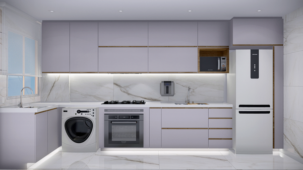 A profundidade do espaço também pode ser modificada com o tipo de piso e as cores do ambiente. Por isso, a recomendação é investir nos tons neutros por Aline Lacerda