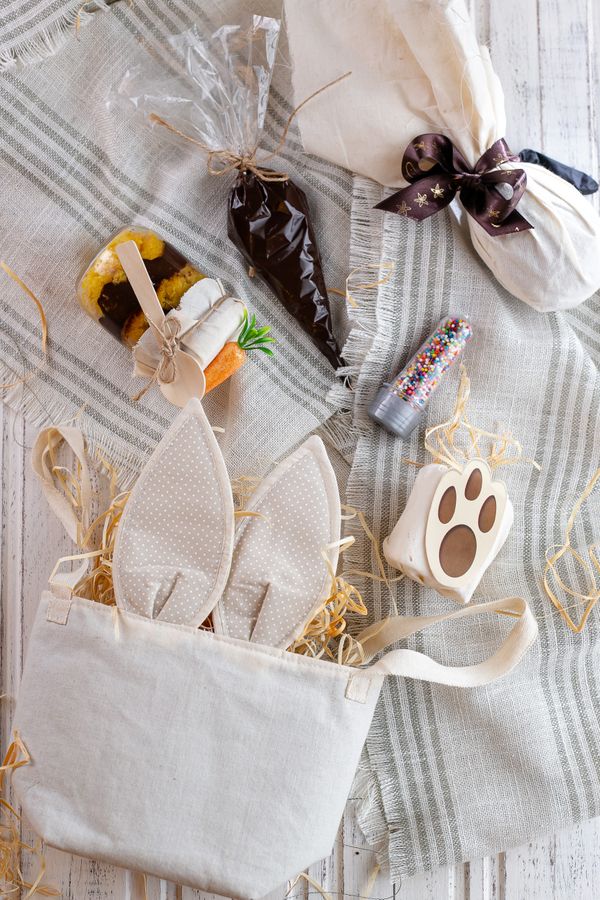 Cesta infantil de Páscoa da confeitaria Olima
