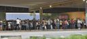 Filas e ônibus lotados no terminal de Laranjeiras, na Serra, no 1º dia de quarentena no ES(Ricardo Medeiros)