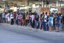 Terminal de Carapina, na Serra, tem filas na manhã desta quinta-feira (18)(Ricardo Medeiros)