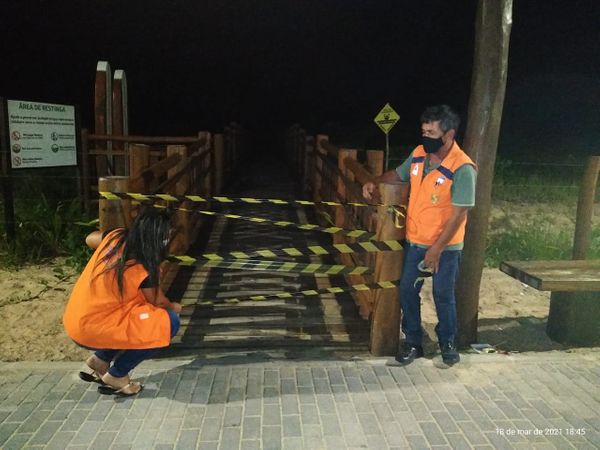 Guriri recebe fiscalização e impede acesso a praias, lagoas e cachoeiras