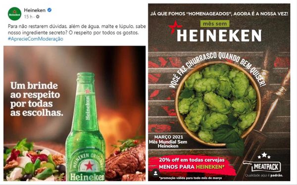 A postagem da Heineken, no Dia Mundial sem Carne, e a resposta da empresa capixaba