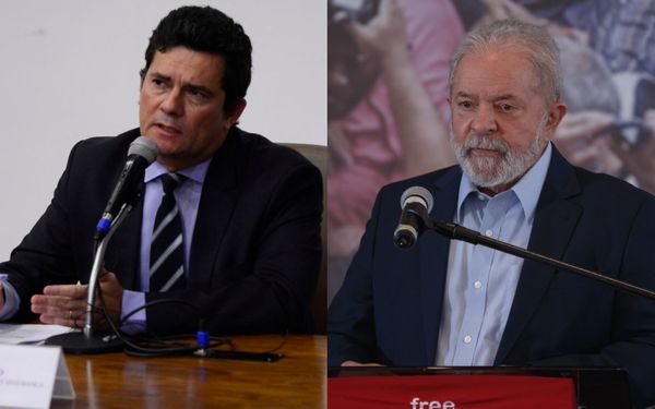O ex-ministro Moro e o ex-presidente Lula