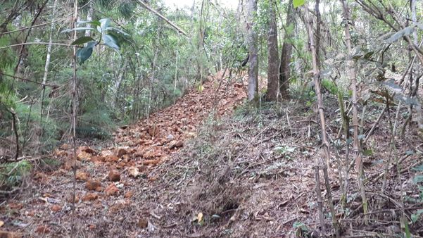 A polícia encontrou um túnel de aproximadamente 30 metros de comprimento no interior da montanha