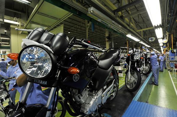 Indústria automotiva: fábrica de motos da Yamaha