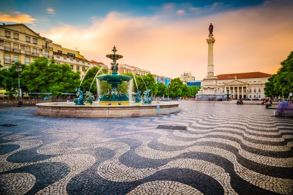 Praça do Rossio, em Portugal