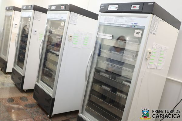 Câmaras frias para armazenar vacinas da Prefeitura de Cariacica