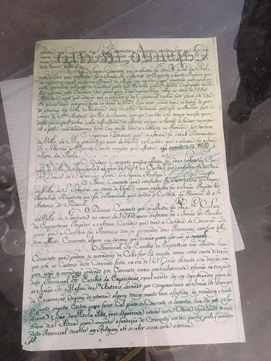 Documento mostra o relato da viagem de D. Pedro II ao Espírito Santo