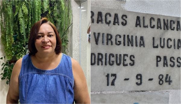 Virgínia Lúcia Rodrigues Passos/Placa de gratidão que está no convento