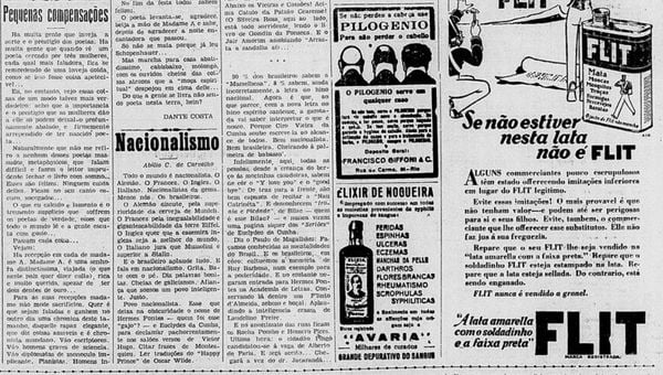 Fragmento do jornal Diário da Manhã, de 1933