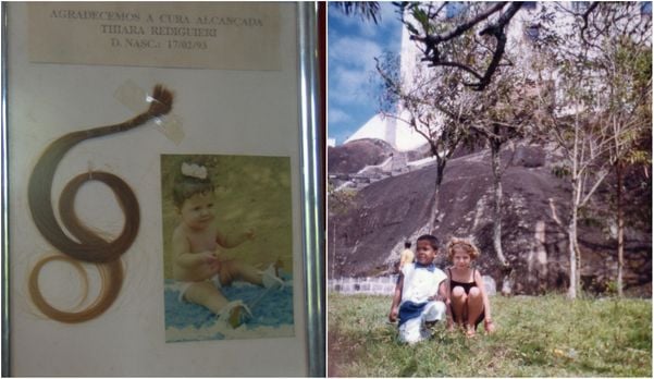 Quadro feito pelo pai de Thiara em agradecimento pela cura da filha/Thiara no Convento