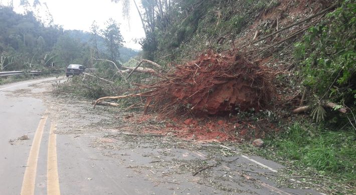 Segundo DER, diversos pontos da estrada que liga Vargem Alta a BR 262 ficaram comprometidos e estão em meia pista