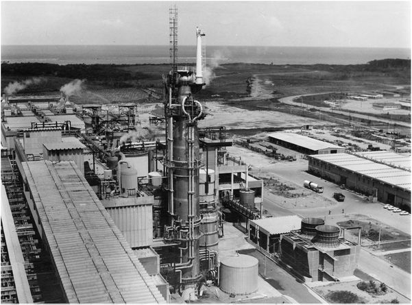 Empresa Aracruz Celulose inaugurada na década de 70