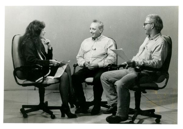 12-085-1996 - Carlos Fernando Lindenberg Filho (Cariê) durante entrevist na TVE - Foto Carlos A. Silva-SECOM por Carlos Alberto Silva 