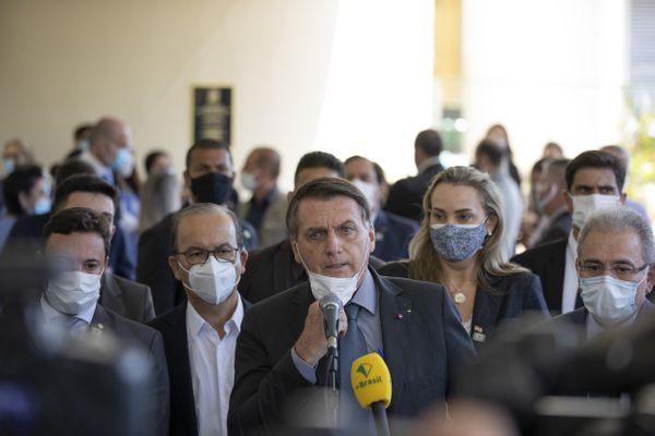 O Presidente da República Jair Bolsonaro visita o Centro de Tratamento do Covid-19 em Chapecó, nesta quarta-feira 07. 