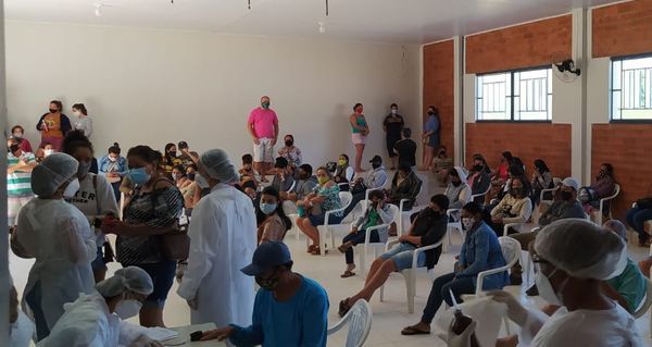 Superlotação neste domingo no Centro de Atenção aos Pacientes de Covid em Barra de São Francisco