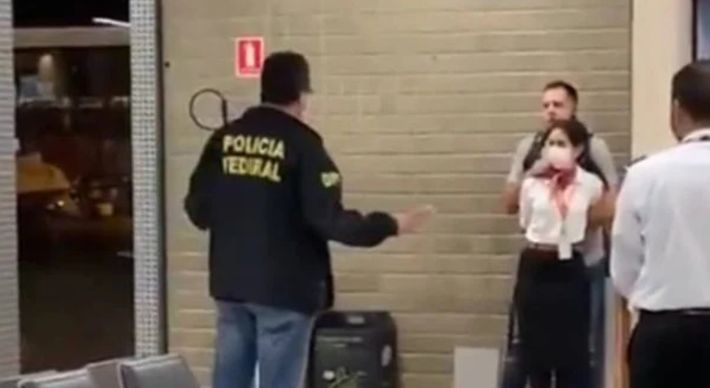 Ele dizia ter uma bomba na mochila. Os órgãos responsáveis pela segurança do aeroporto foram acionados, e a Polícia Federal controlou a situação em poucos minutos na noite de domingo