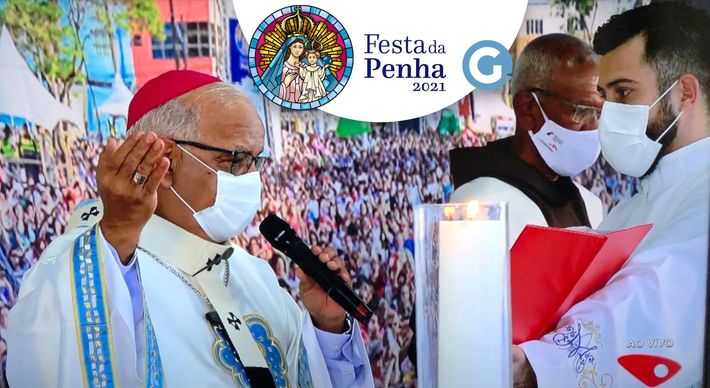 Durante homilia no Campinho do Convento, o arcebispo da Arquidiocese de Vitória, Dom Dario Campos, conclamou os fiéis a seguirem o exemplo de Maria nestes tempos difíceis de pandemia