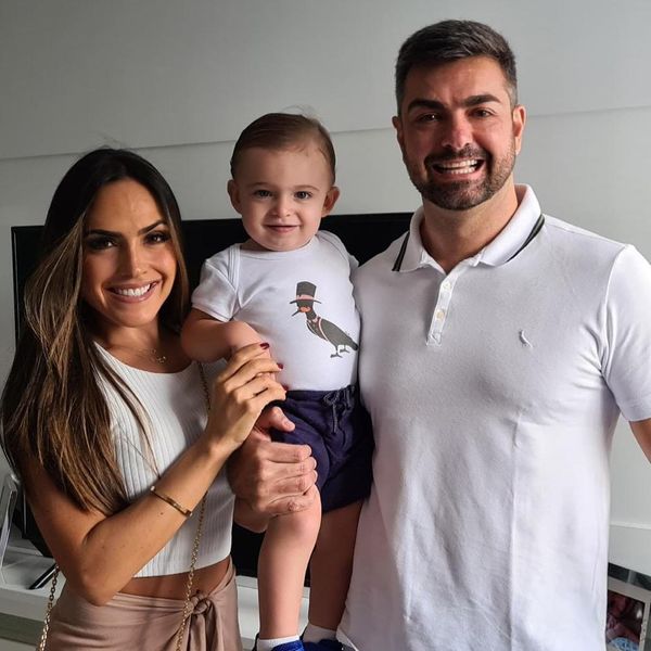Luana Patriota, Leandro Piquet e o pequeno Eros, de um ano três meses