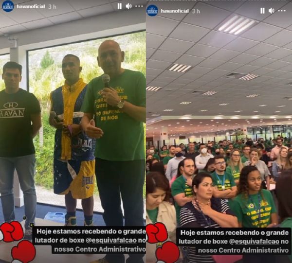 Esquiva Falcão consegue patrocínio da Havan; anúncio ocorre em meio à aglomeração