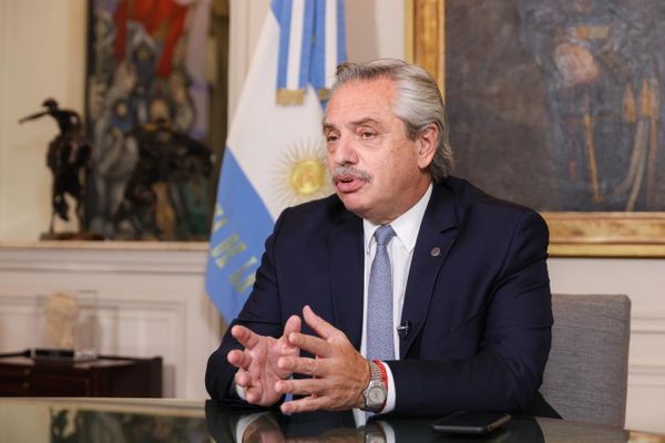 O presidente da Argentina. Alberto Fernández