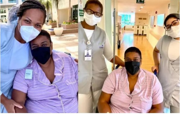 Cacau Protásio compartilhou fotos com a sua equipe médica em suas redes sociais