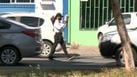 Luana Haime vendendo água na BR 101(Reprodução | TV Gazeta Norte)
