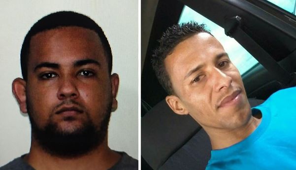 À esquerda, Lucas Azevedo Carvalho; à direita, a vítima Edson Coelho de Oliveira