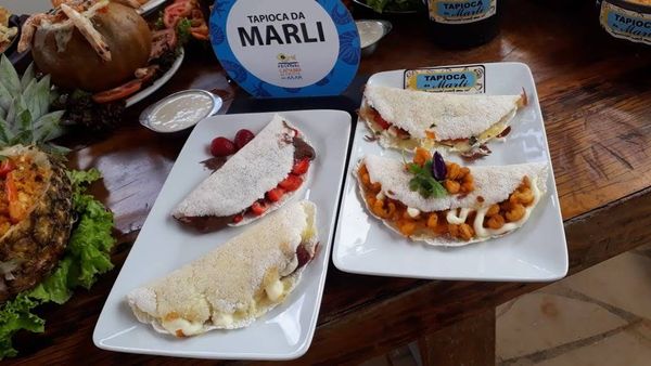 Tapiocas recheadas da Marli, em Anchieta