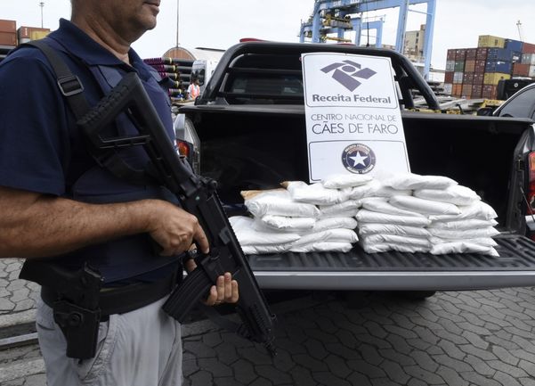Cocaína apreendida em navio no Terminal Portuário de Vila Velha em 2019