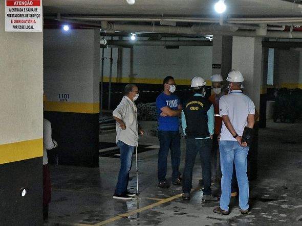 Equipes do Crea-ES e Defesa Civil fazem vistoria em prédio onde piscina desabou em Vila Velha por Fernando Madeira