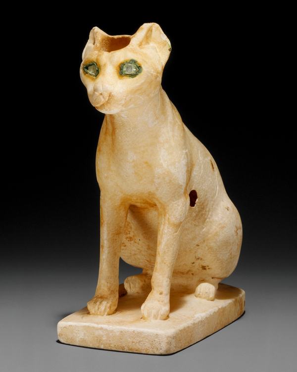 Vaso para cosmético em-forma de gato Foto Museu-Metropolitano de Arte-de Nova York